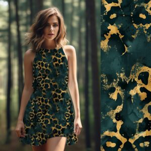 Vorbestellung - Bio-Viskosejersey - Emerald Safari